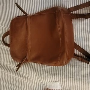 Leather backpack